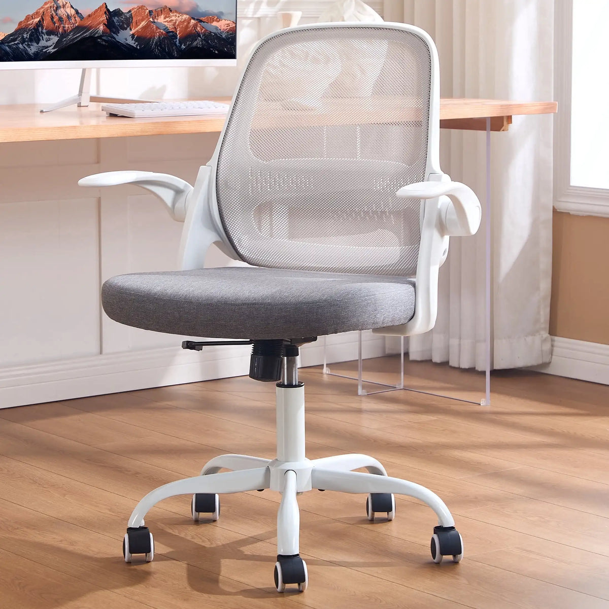 TMV Ergonomic Mesh Office Chair with Lumbar Support & Wheels