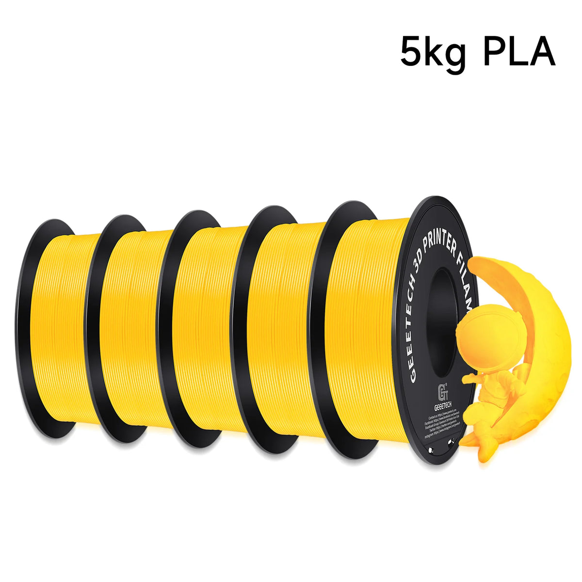 Geeetech 5Kg Standard PLA Filament 1.75mm, Multiple Colour