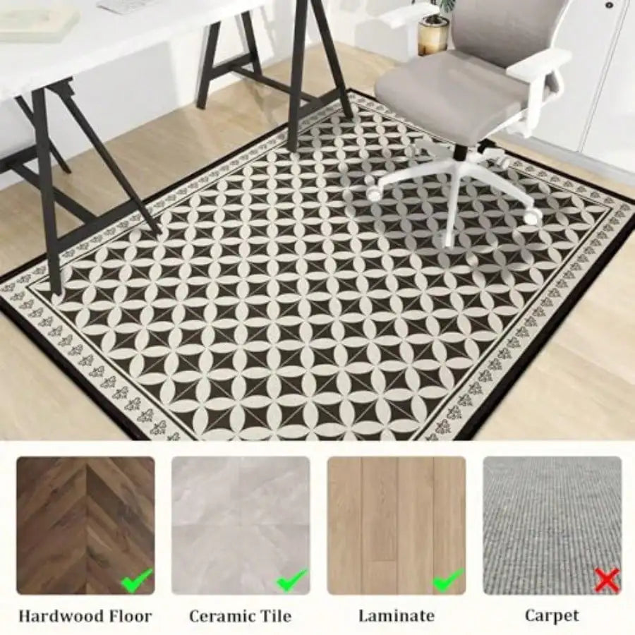 Office Chair Mat for Hardwood Floor 60"x45" Computer Desk Mat Protector