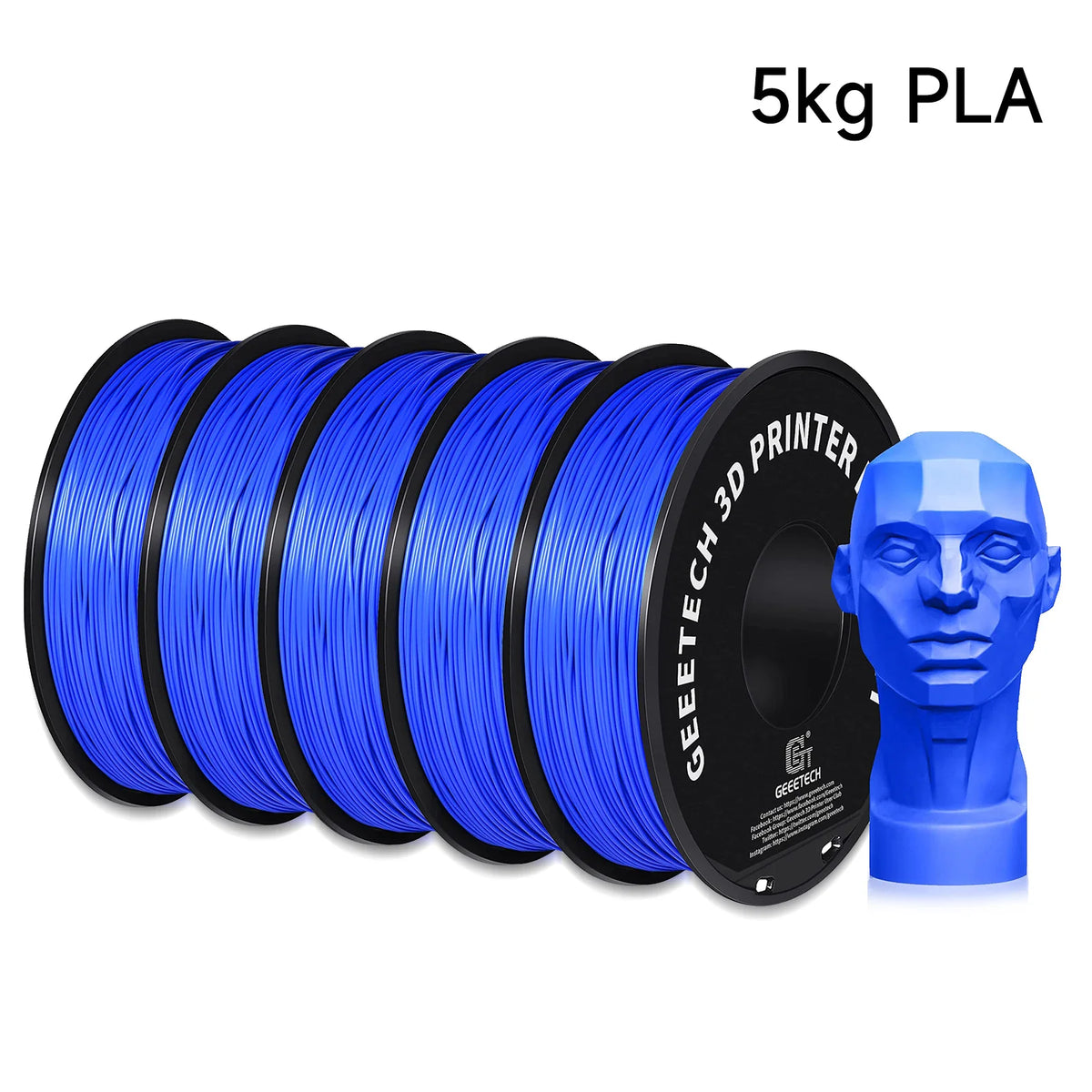 Geeetech 5Kg Standard PLA Filament 1.75mm, Multiple Colour