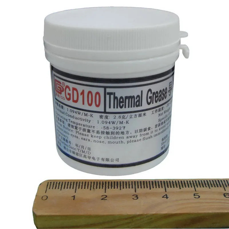 Thermal Paste GD100 Thermal Conductive Paste  Grease Net Weight 150 Grams White Plaster Heat Sink Compound for CPU GPU LED Power Module CN150