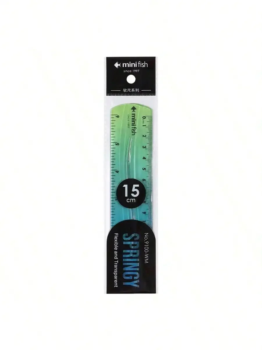 20cm/15cm Flexible Soft Ruler Gradient Rainbow Color for Office School
