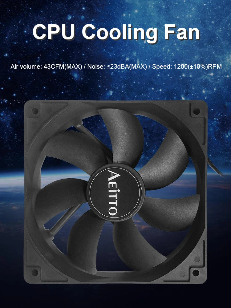 120mm 4 Pin PC Case CPU Cooling Fan