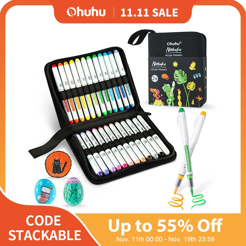 Ohuhu Nahuku Direct-ink Acrylic Markers