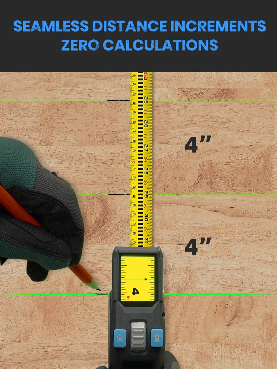 Laser Tape Measure 100M Professional Laser with Instant Digital Readout
