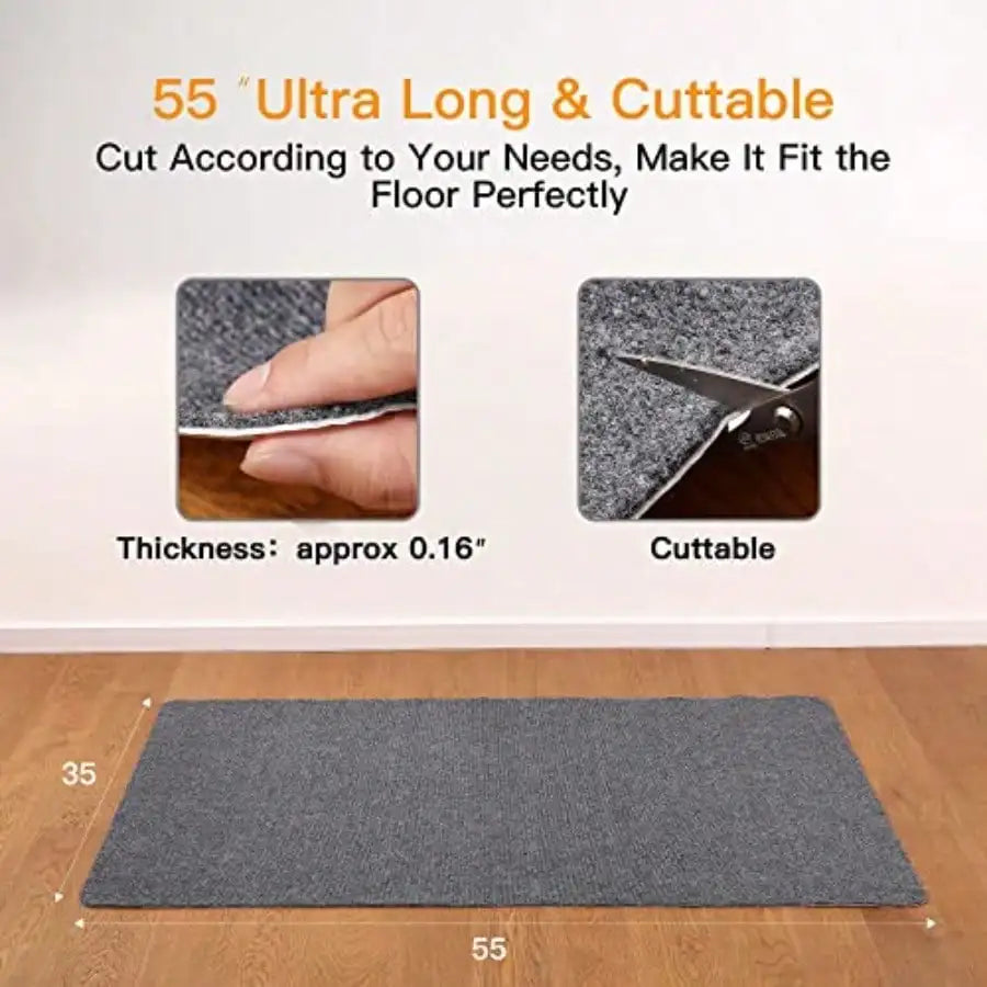 Office Chair Mat for Hardwood and Tile Floor 55"x35"