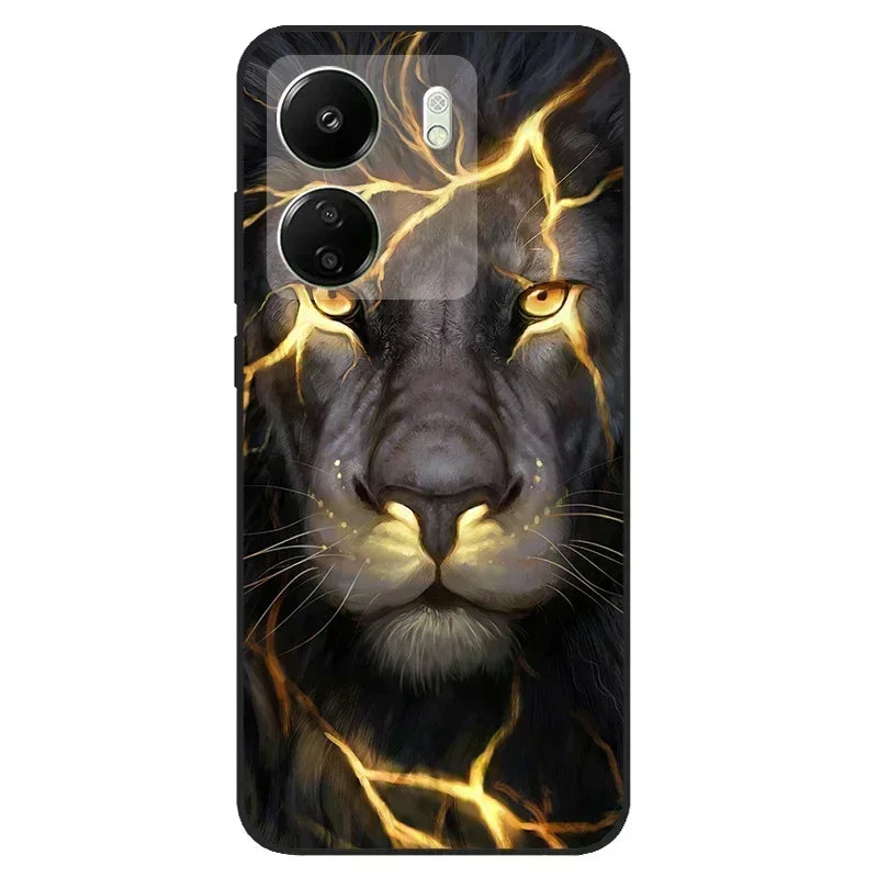 For Redmi 13C 4G Case Animals Soft Silicone TPU Phone Cases