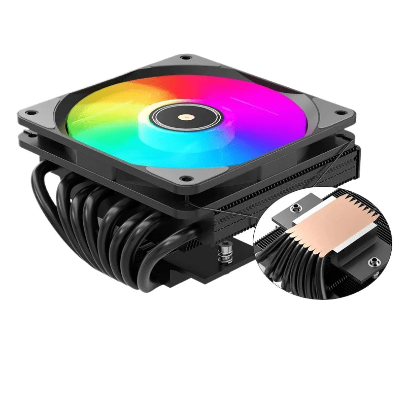 TE-75 ARGB CPU Cooler, 75mm Low Profile , 5V 3Pin Addressable RGB
