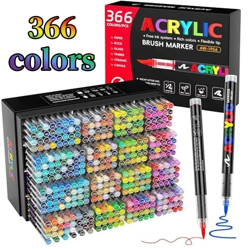 366 Colors Straight Liquid Acrylic Art Markers