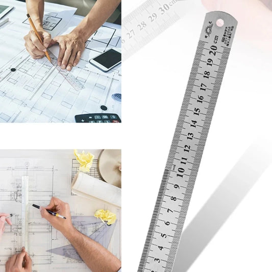 Metal Straight Ruler Stainless Steel Ruler Double Sided