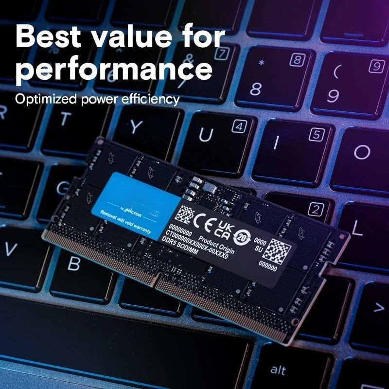 64GB DDR5 RAM, 5600MHz (or 5200MHz or 4800MHz) Laptop Memory Kit