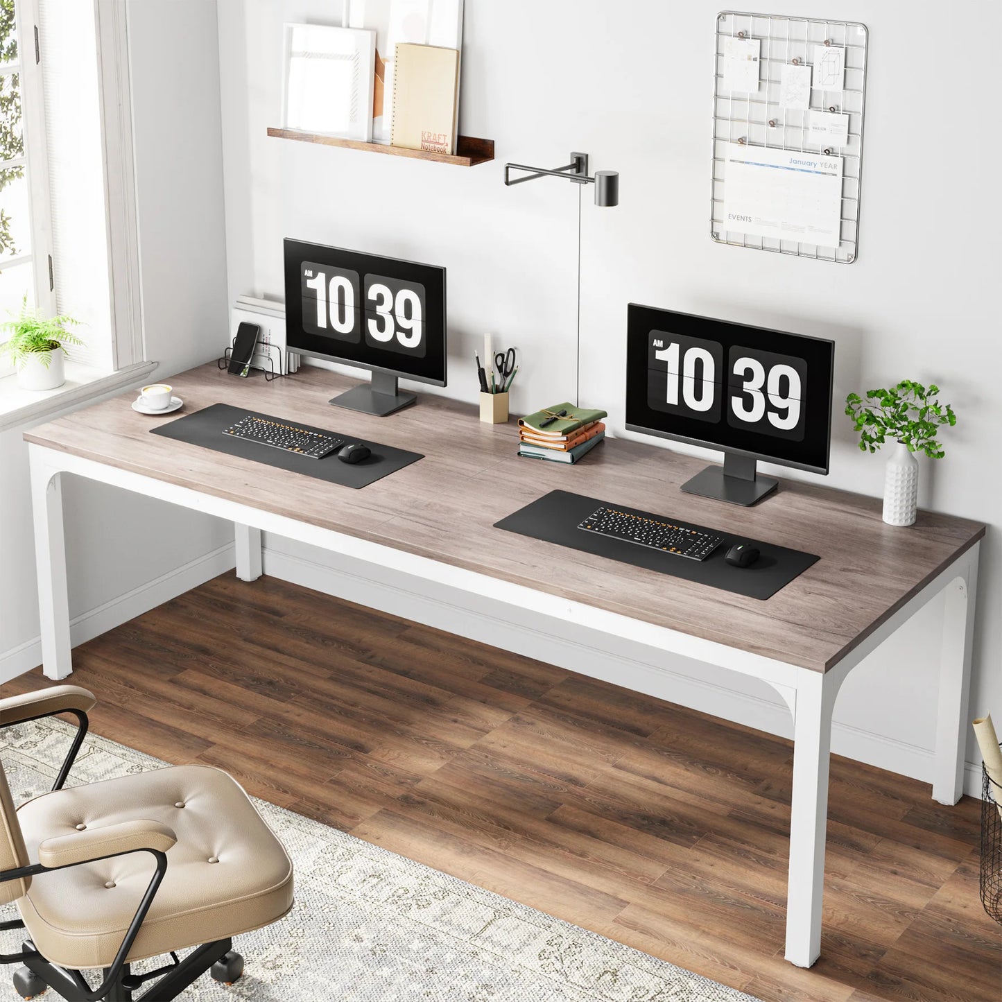 Tribesigns 78.7 Inches Extra Long Computer Desk, 2 Person Desk