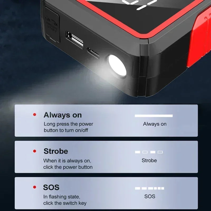 EAFC 2000A Jump Starter Power Bank Portable Charger