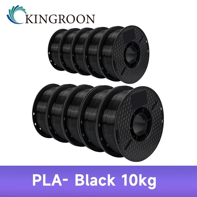 KINGROON 10KG PLA/ ABS/ PETG Filament 1.75mm Black White Gray, 10 Rolls