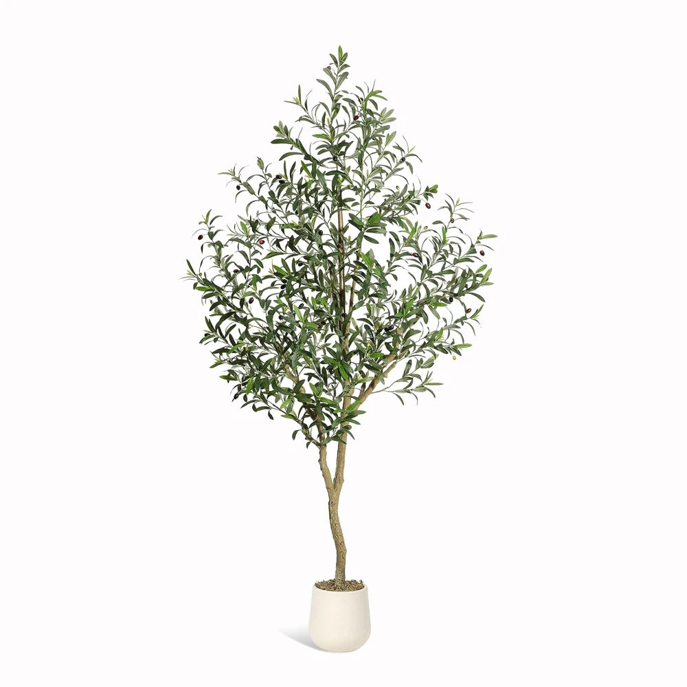 Olive Trees Artificial Indoor, 5-7ft Tall Faux Silk Plant