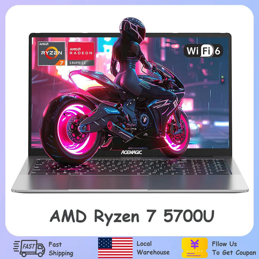 ACEMAGIC AX16Pro Gaming Laptop 16.1" IPS FHD AMD Ryzen™ 7 5700U Notebook