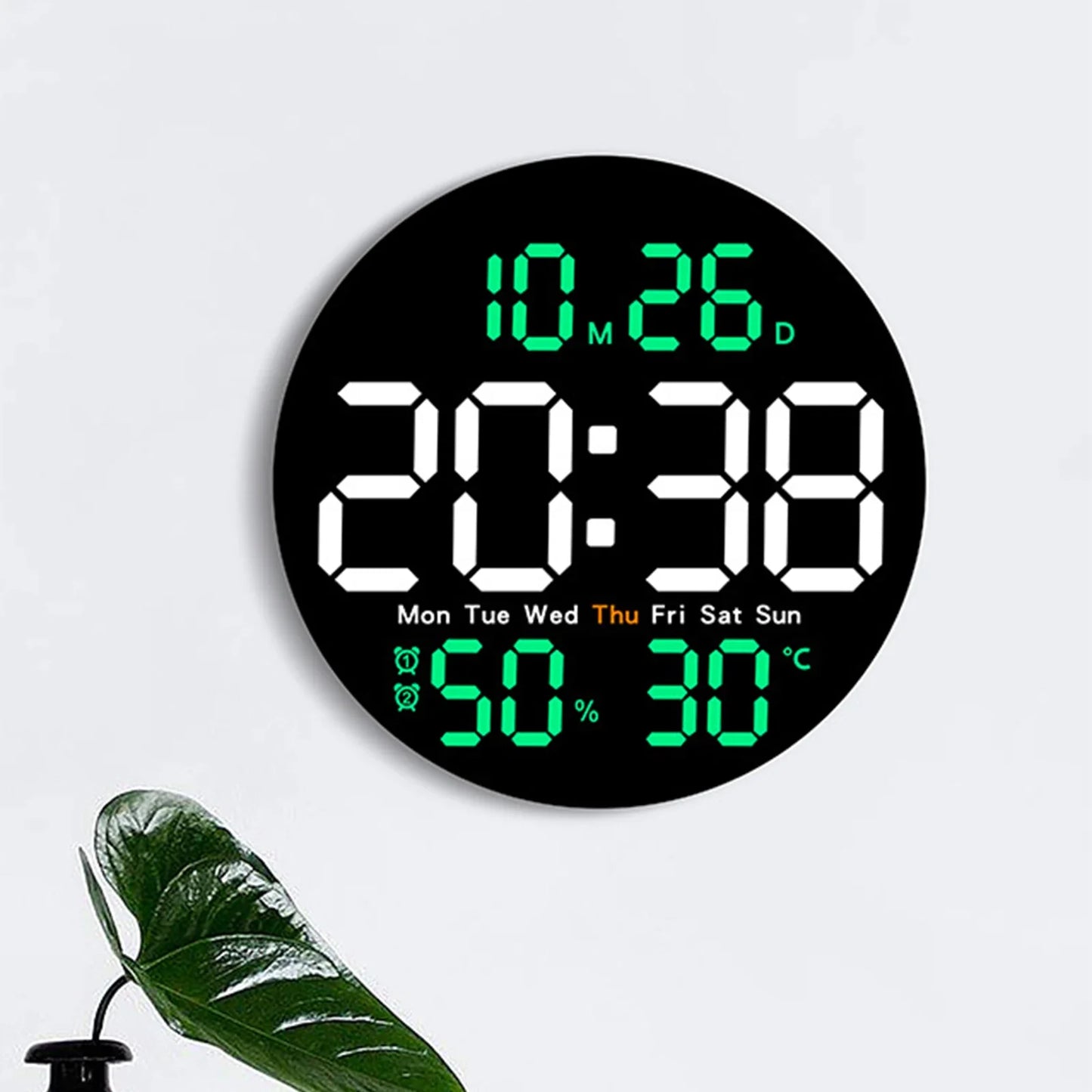 Simple Large LED Digital Wall Clock