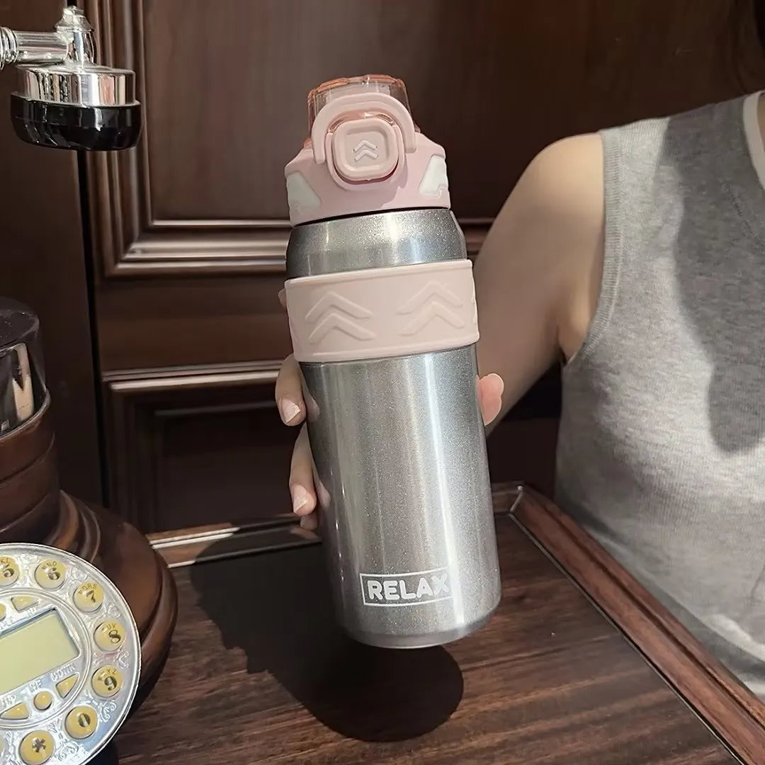 Stainless Steel Portable Vacuum Cup – On-the-Go Sports Bottle