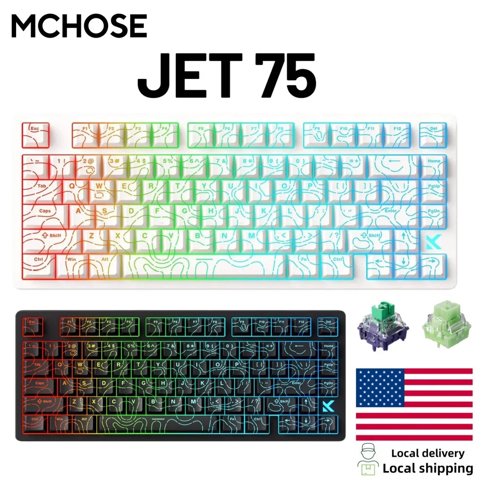 MCHOSE Jet75 Kailh Magnetic Switch 8kHz Gaming Keyboard Customized RGB