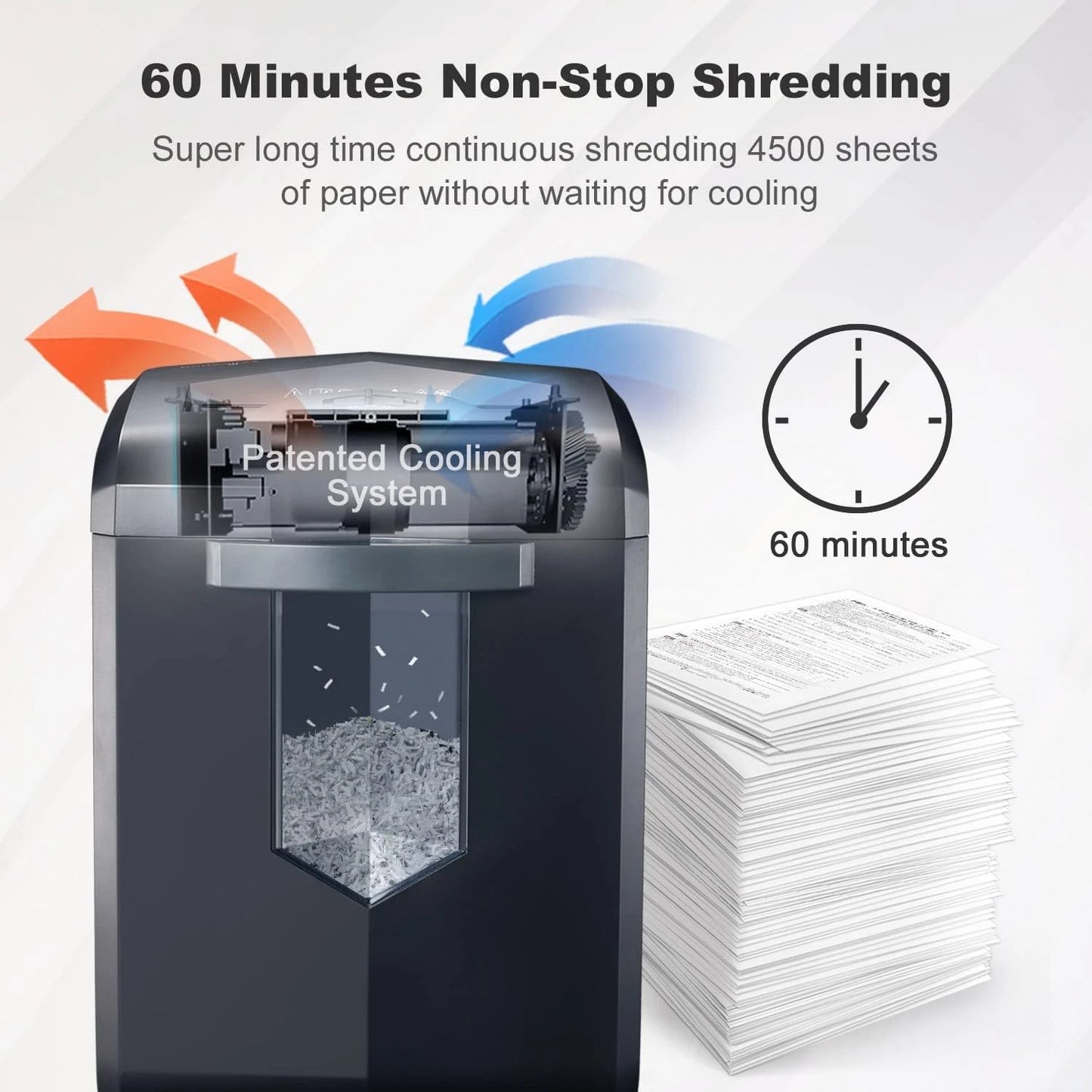 Bonsaii 16-Sheet Heavy Duty Paper Shredder, P-4 Level with 6-Gal Pullout Bin
