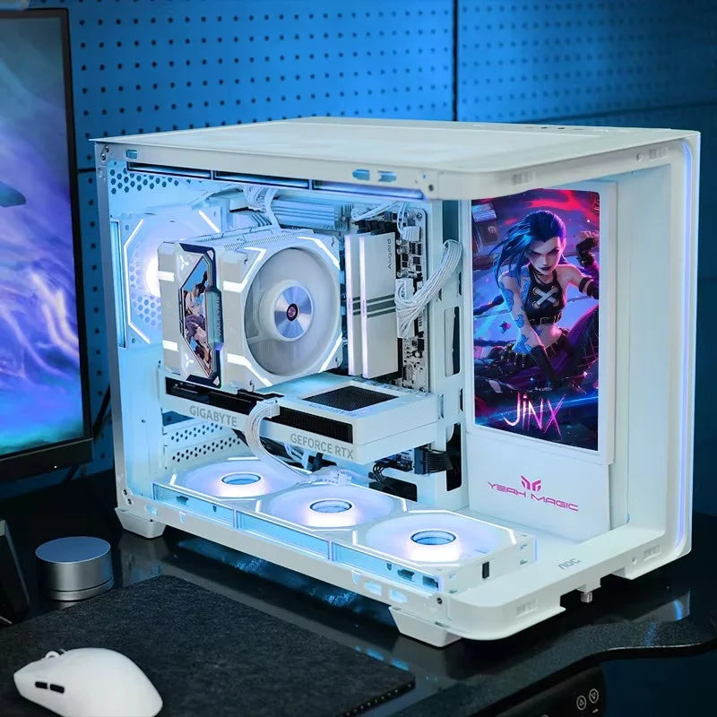 Yeah Magic BIFROST Desktop PC Case, Case Fan*3 Tempered Glass