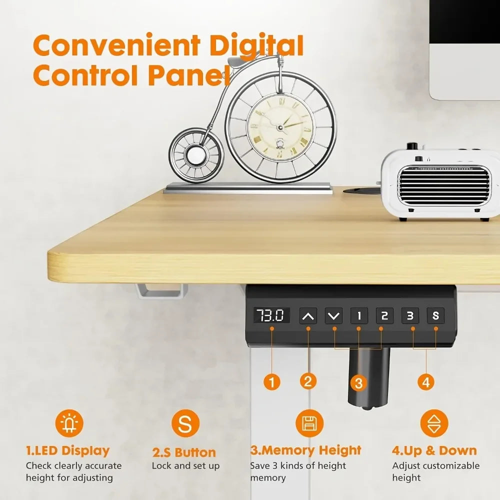 48inches Standing Desk Adjustable Height Electric Sit Stand Up Desk