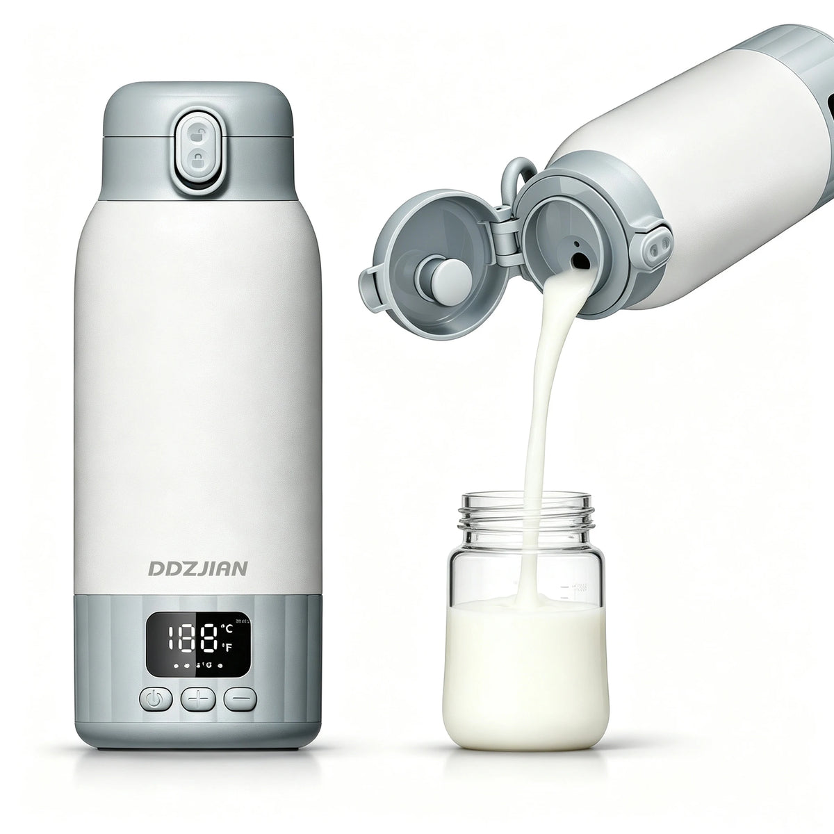 500ml Electric Heating Thermos Cup LED Display Portable