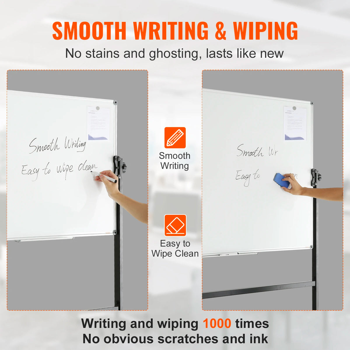 VEVOR Rolling Magnetic Whiteboard Double-Sided 360° Reversible
