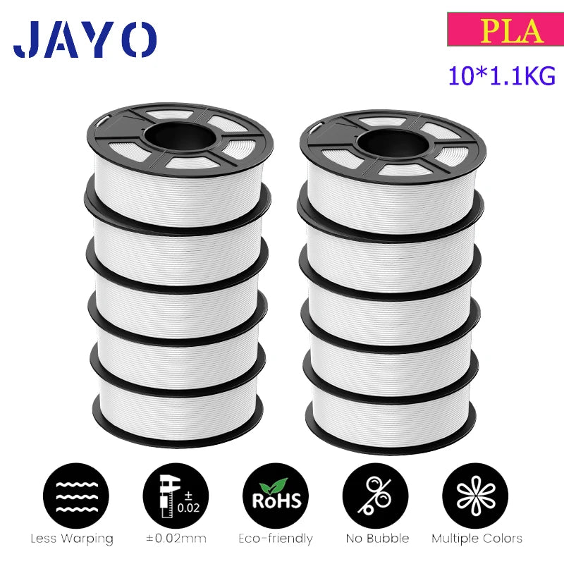 JAYO PETG/PLA PLUS/High Speed Matte PETG/PLA Filament 175mm 10 Rolls