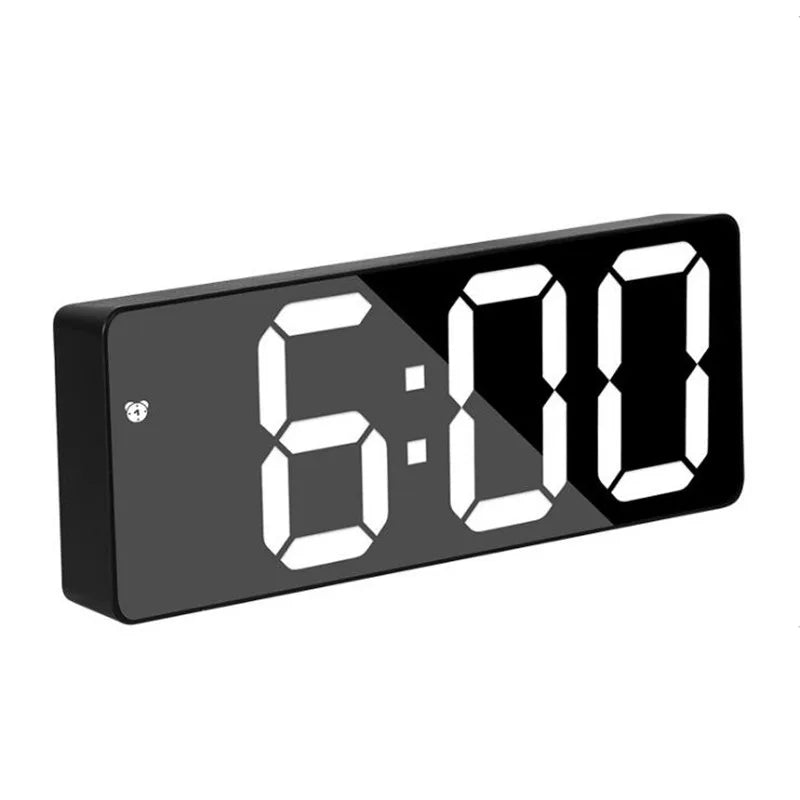 Acrylic/Mirror Digital Alarm Clock 12/24H Electronic LED Clock
