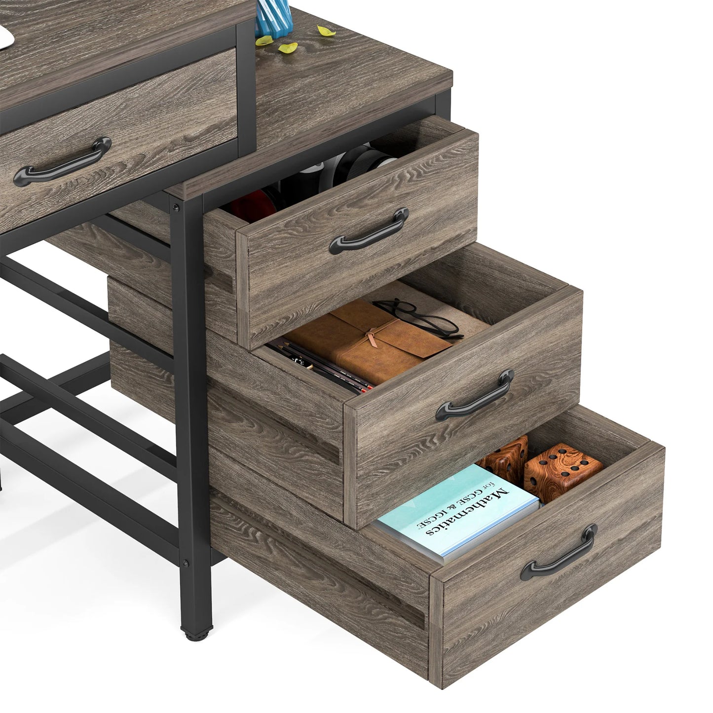 Tribesigns Computer Desk with 5 Drawers, Home Office Desks