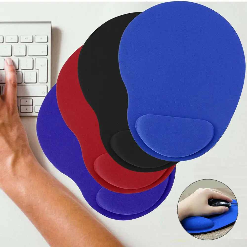 Ergonomic Wrist Rest Mouse Pad with Memory Foam - Non-Slip Gel Support