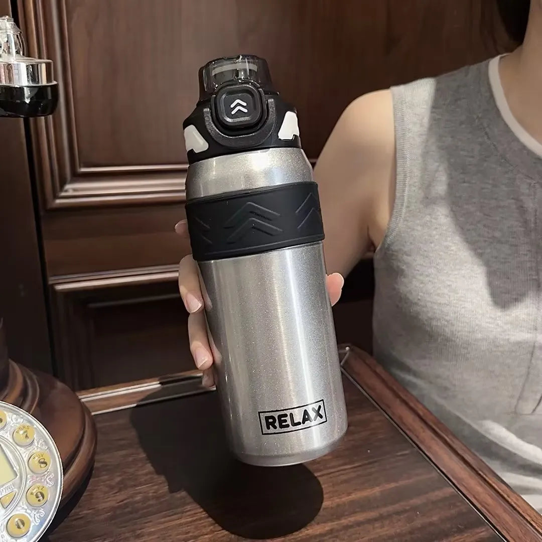 Stainless Steel Portable Vacuum Cup – On-the-Go Sports Bottle