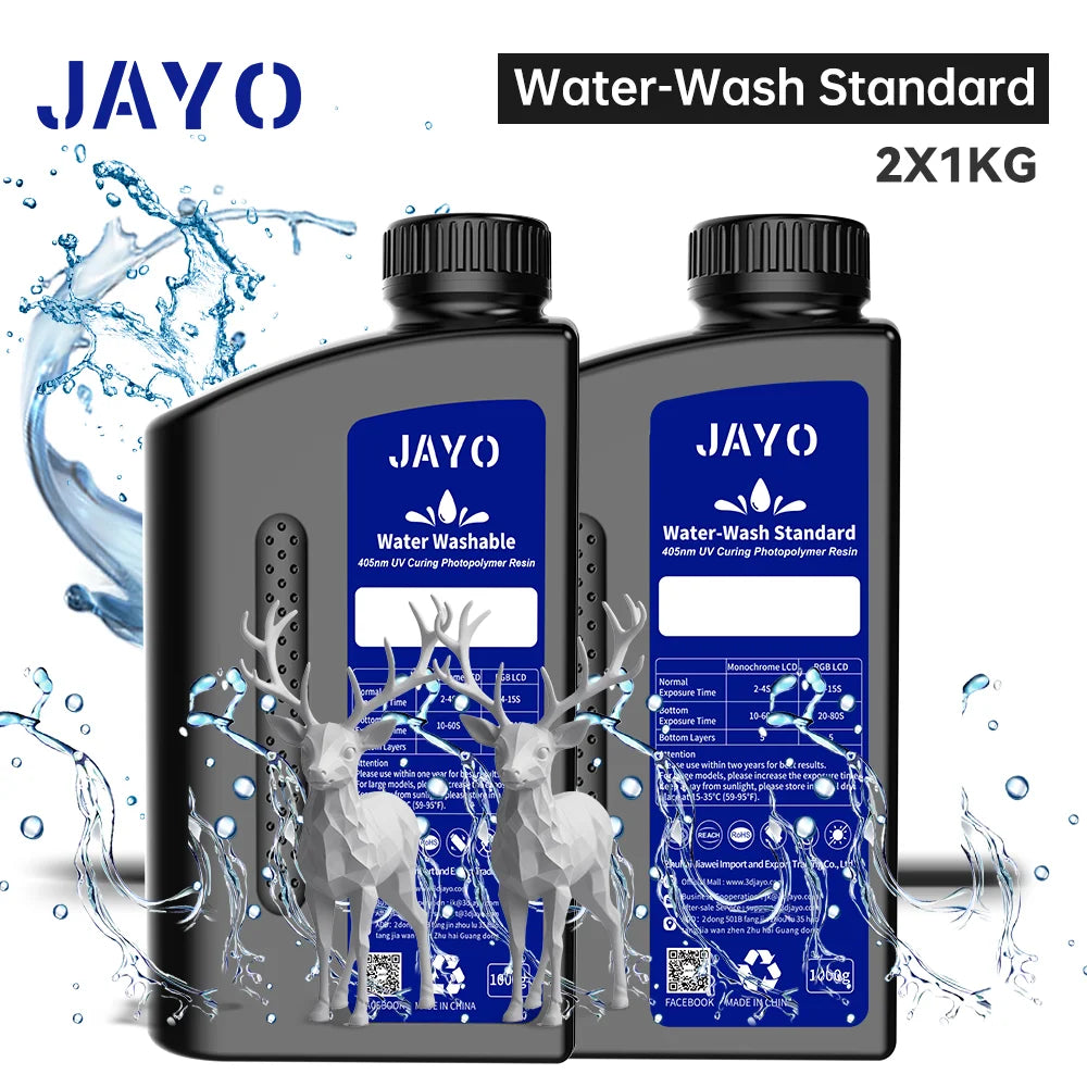 JAYO Standard /ABS-Like/ Water Wash 3D Printer UV Resin 405nm 2 Bottles