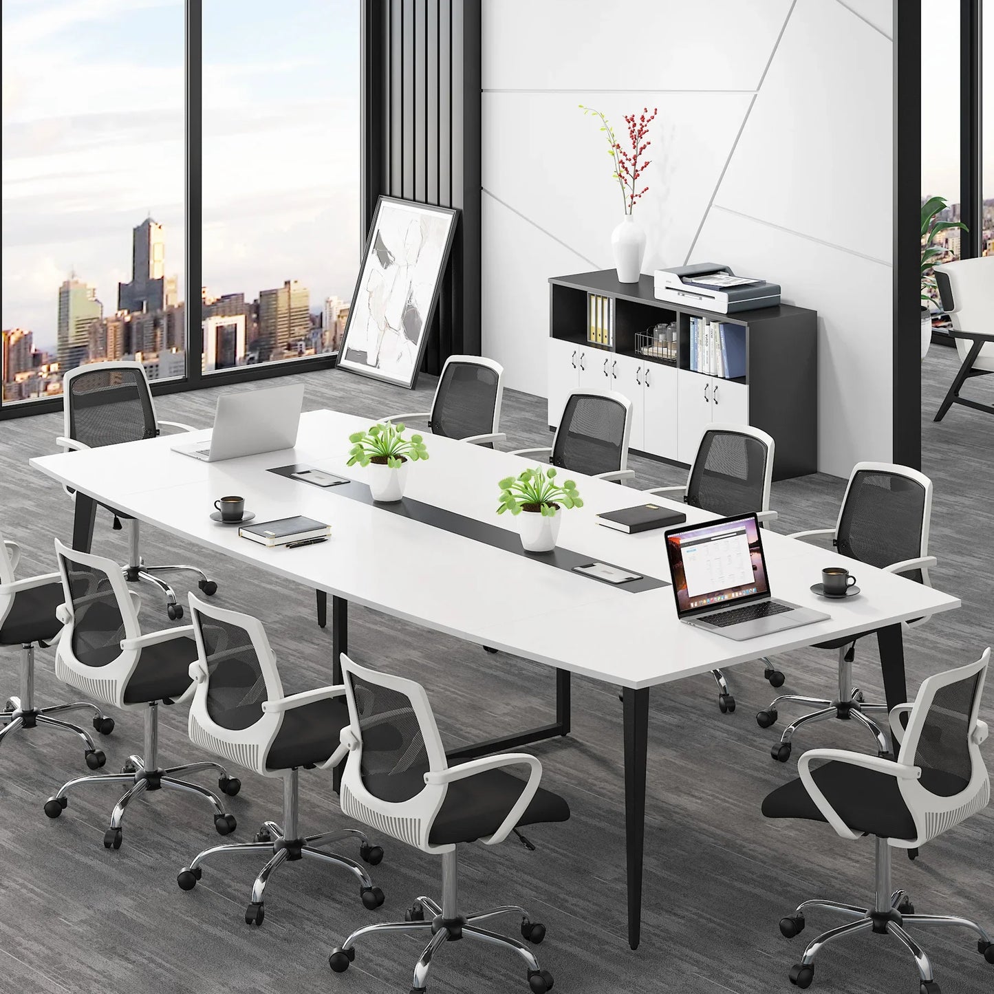 Tribesigns 8FT Conference Table, 94.48L x 47.24W x 29.52H Inches