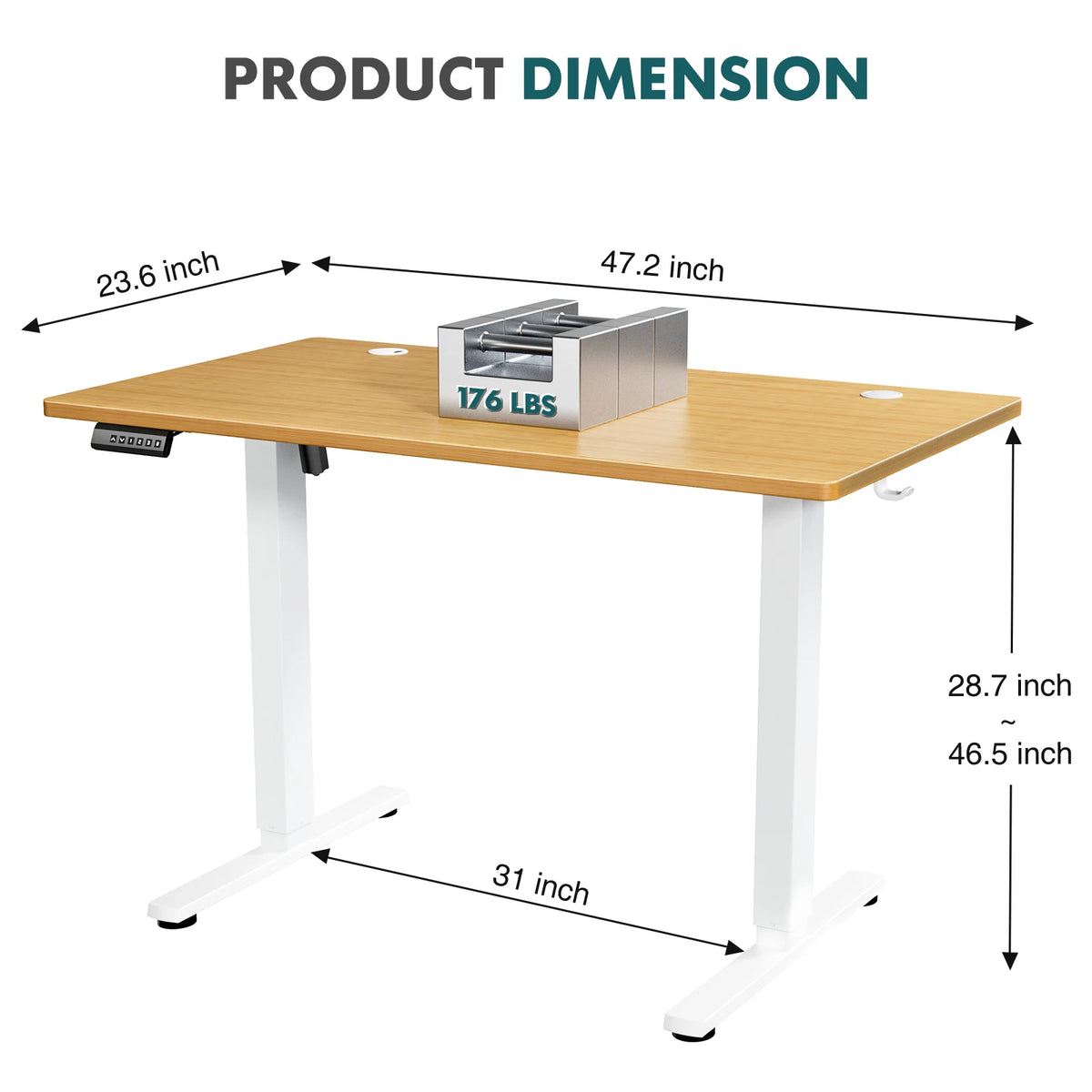 JHK  Ergonomic Electric Standing Desk Height Adjustable