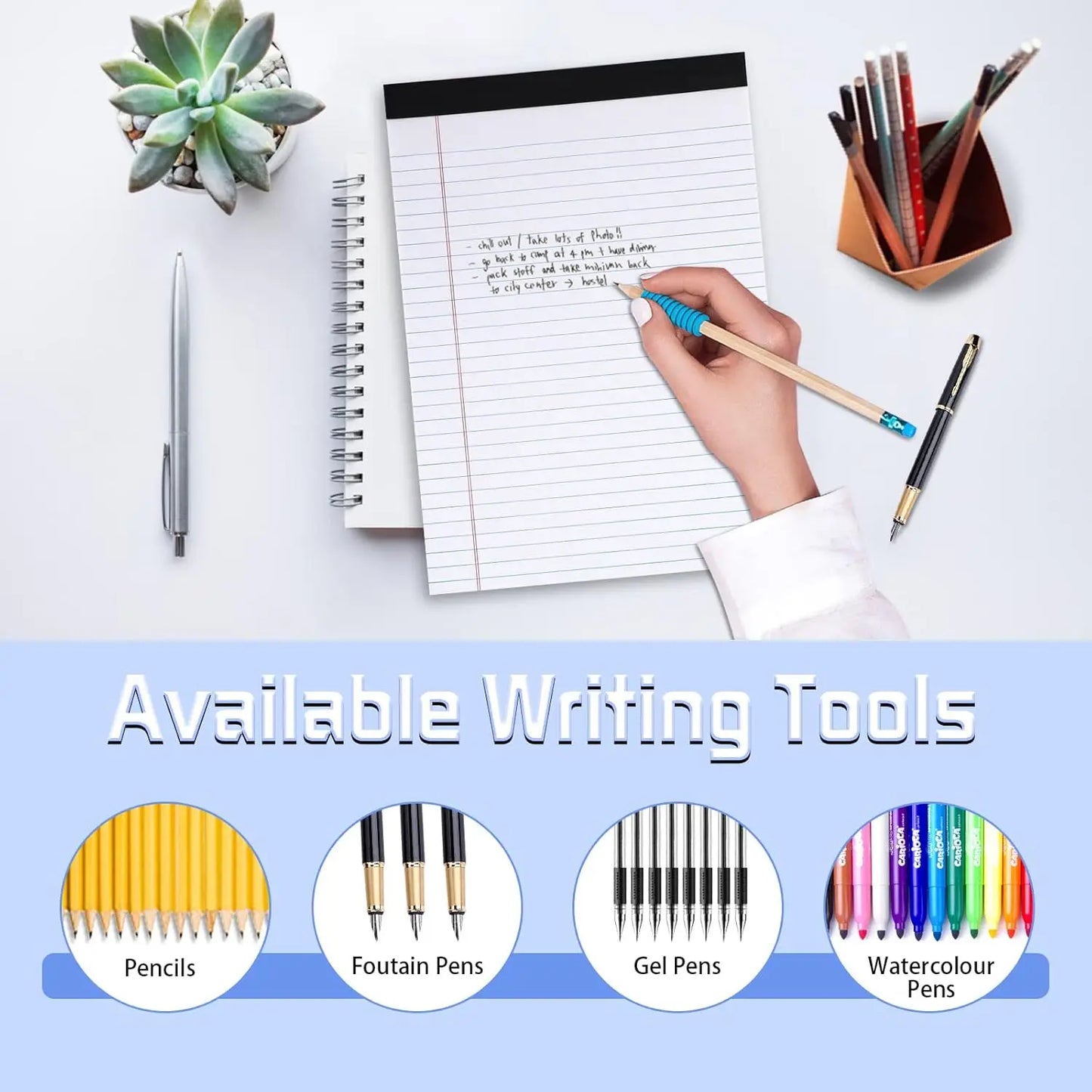 3-Pack Legal Pads, 8.5x11 Inches, Lined Writing Paper