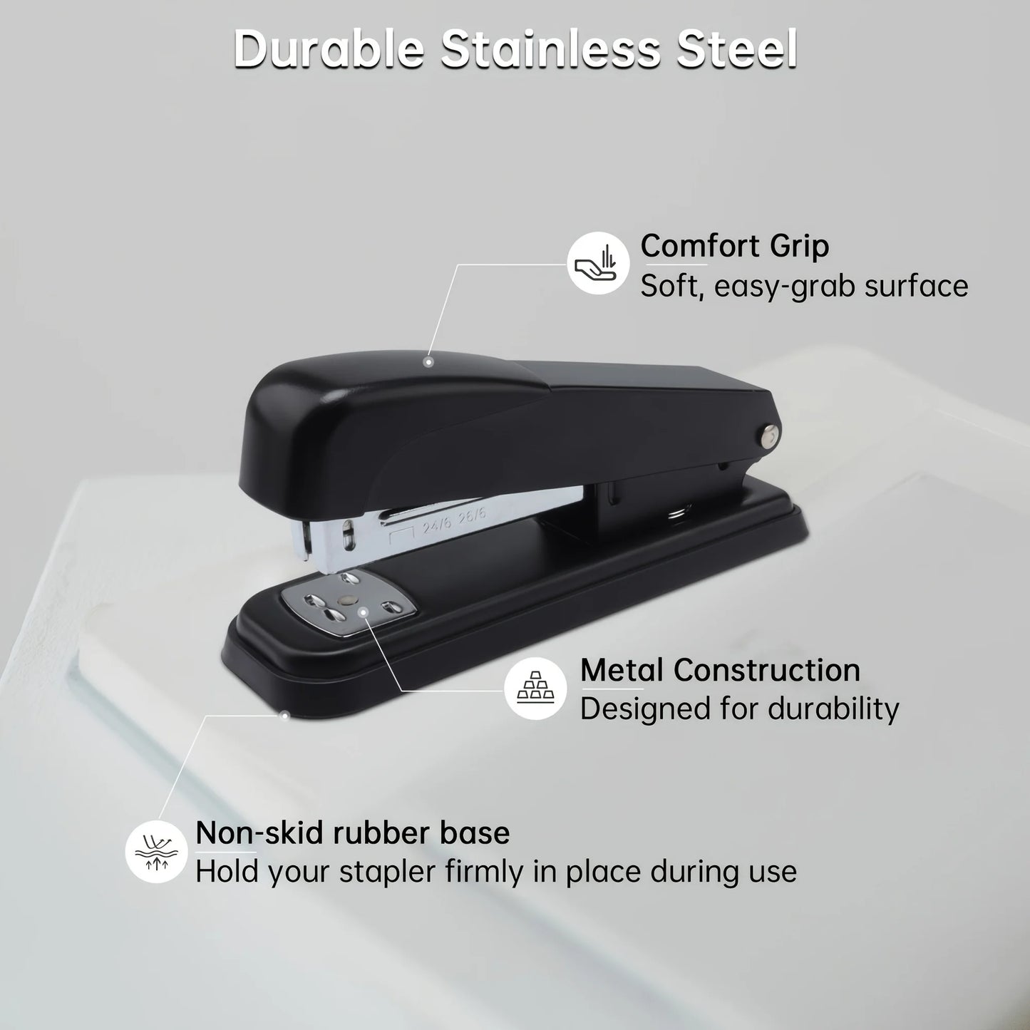 2 pcs Stapler With 1500 Staples, Office Stapler