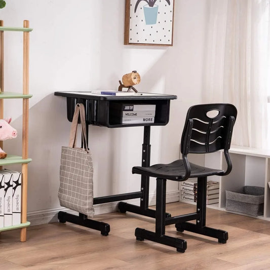 Student Desk and Chair Set with Drawers