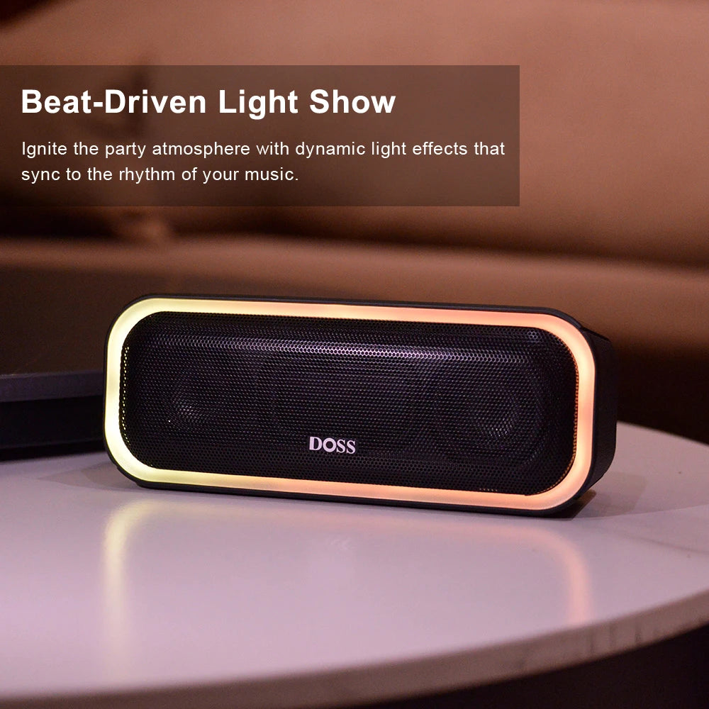 DOSS Bluetooth 5.0 Speaker Powerful 20W Stereo Sound Extra Bass Wireless