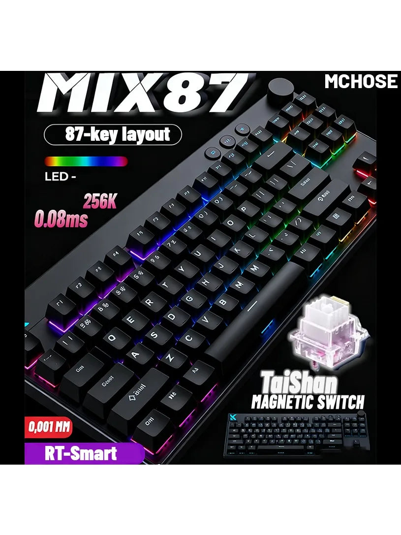 MCHOSE Mix87 Hall Effect Magnetic Switch Gaming Keyboard, 8000Hz