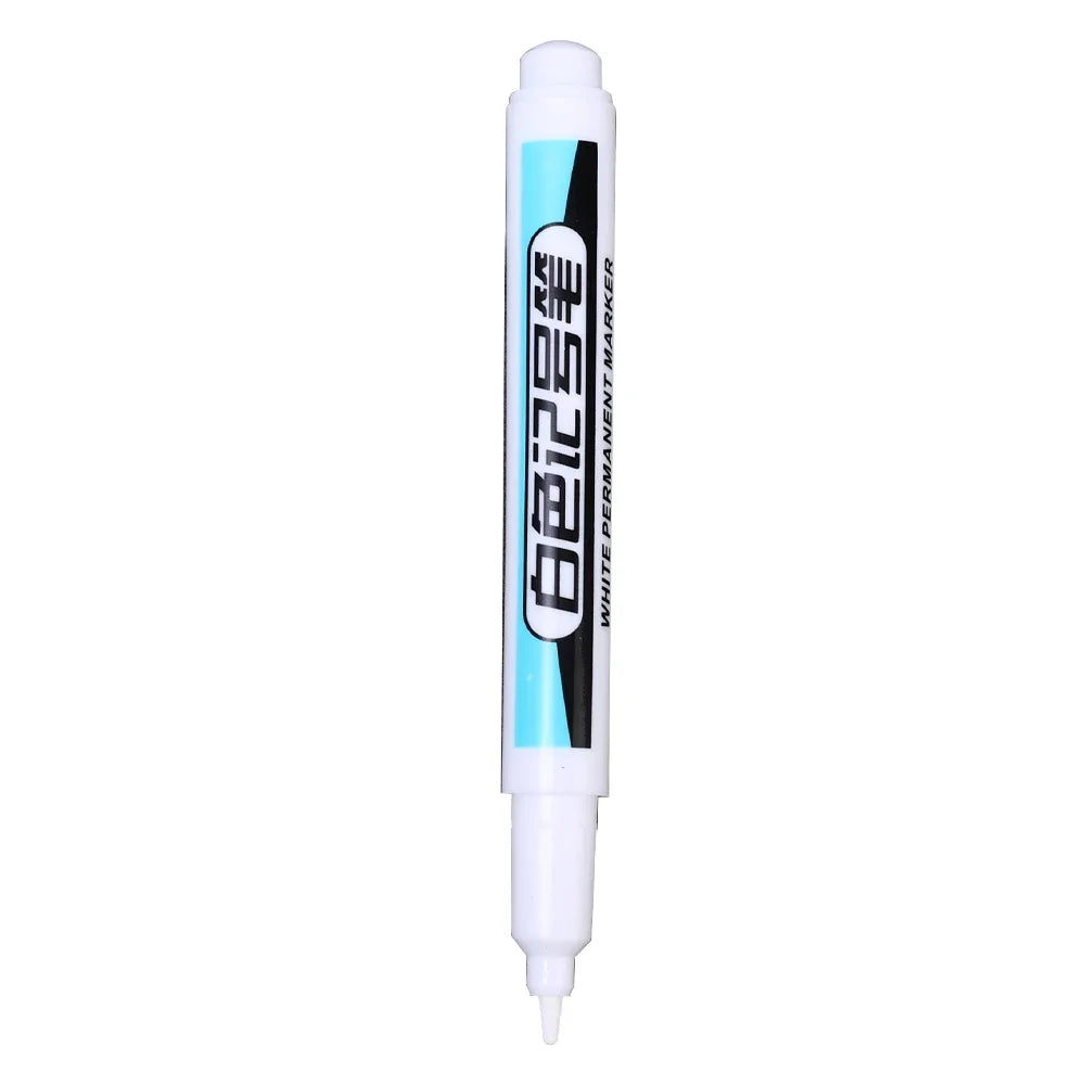 5/1Pcs Oily White Marker Pen Permanent, 0.7mm 1mm 2.5mm