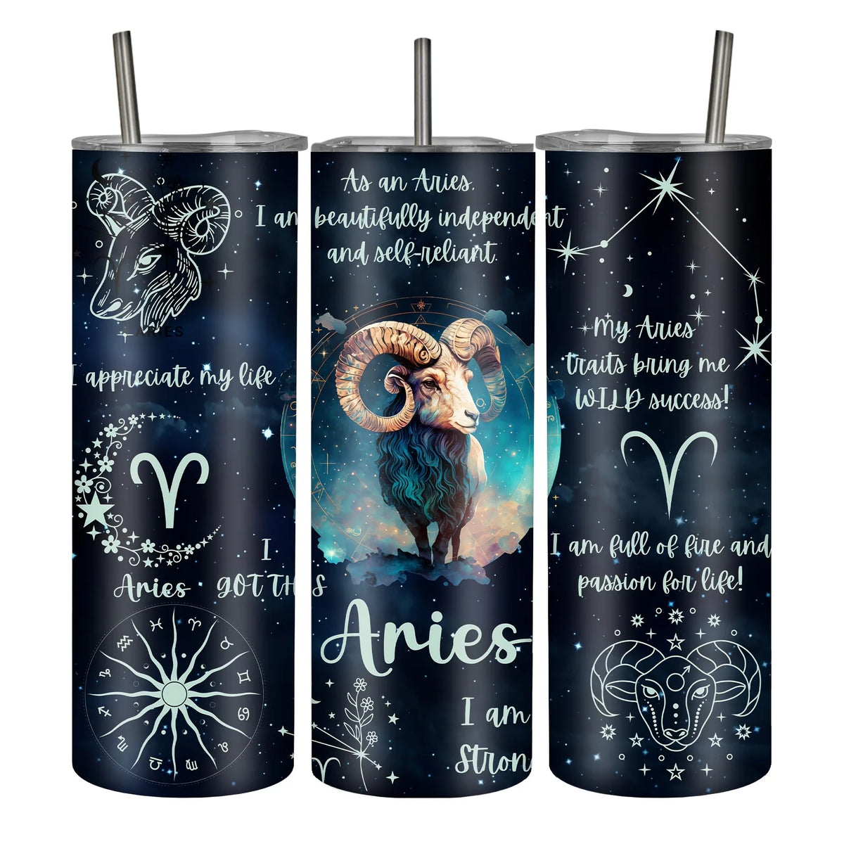 1pc, 20Oz/590Ml, Constellation Astrology Stainless Steel Insulated Tumbler
