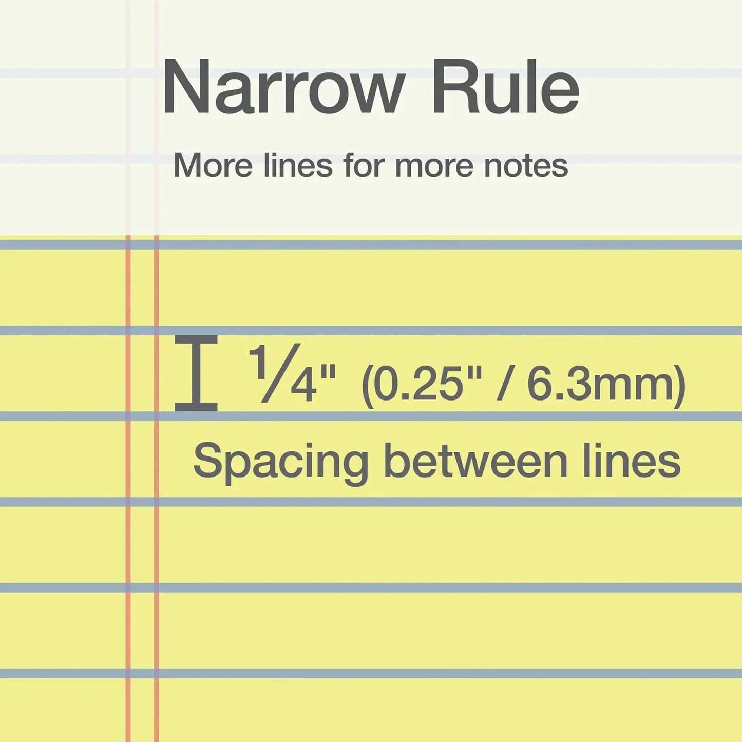 12-Pack Junior Legal Notepads, 5x8 Inches, Canary Yellow Paper
