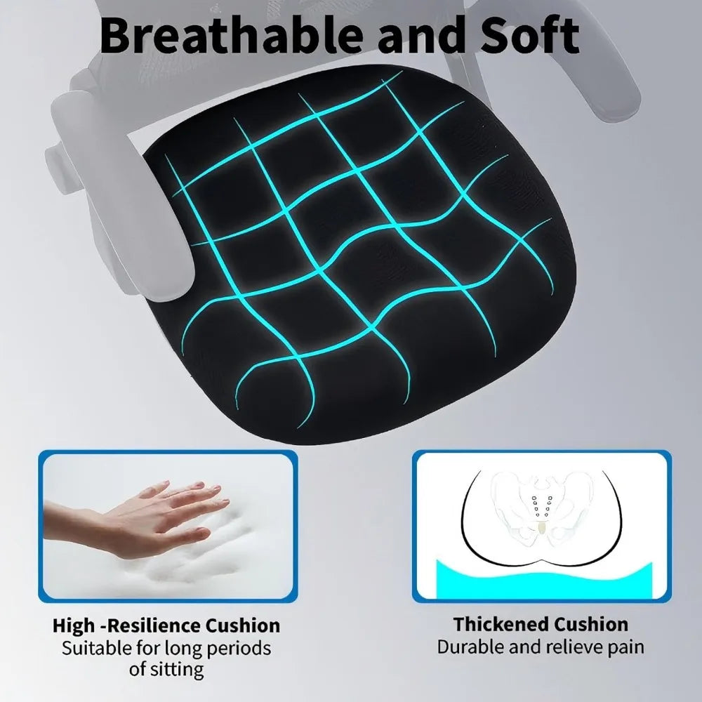 Office Chair, Adjustable High Back Lumbar Support