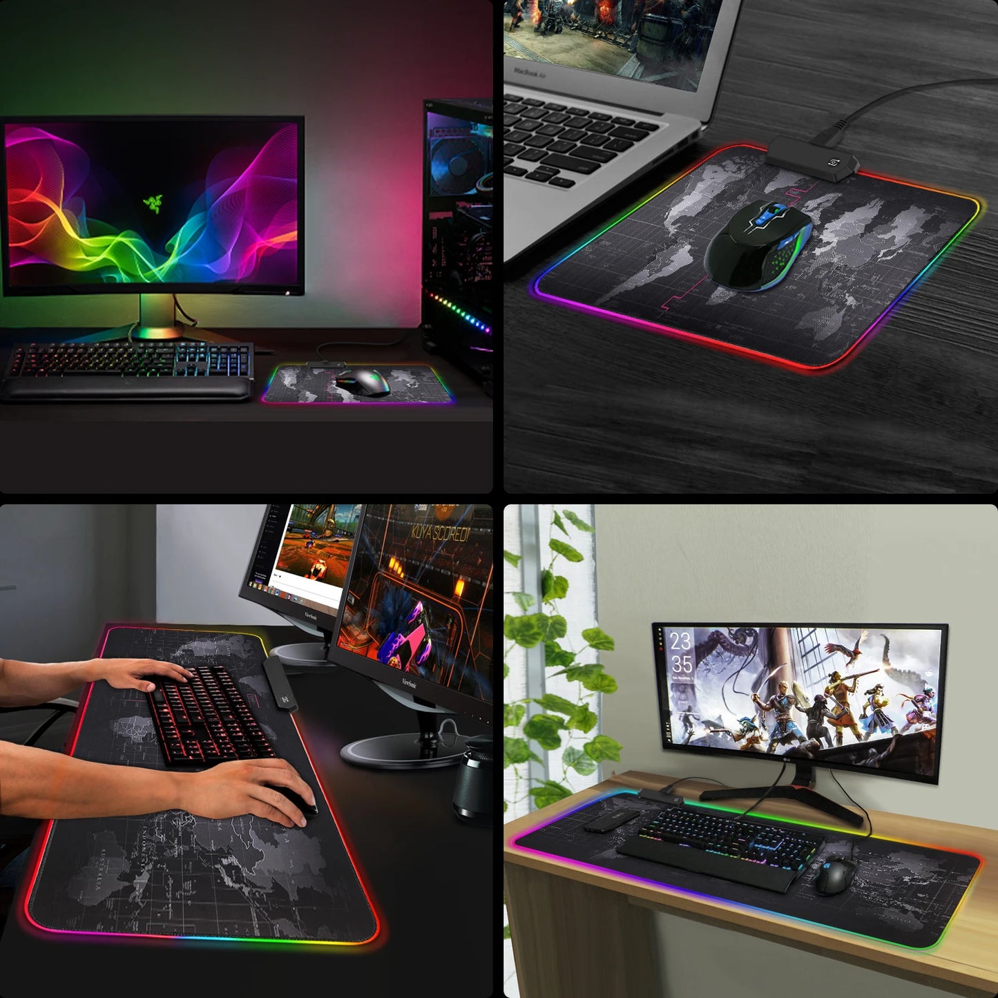 800*300*4mm RGB Mousepad Gaming Mouse Pad