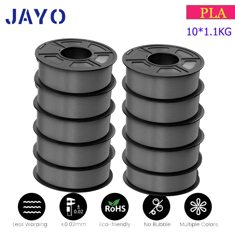 JAYO PETG/PLA PLUS/High Speed Matte PETG/PLA Filament 175mm 10 Rolls
