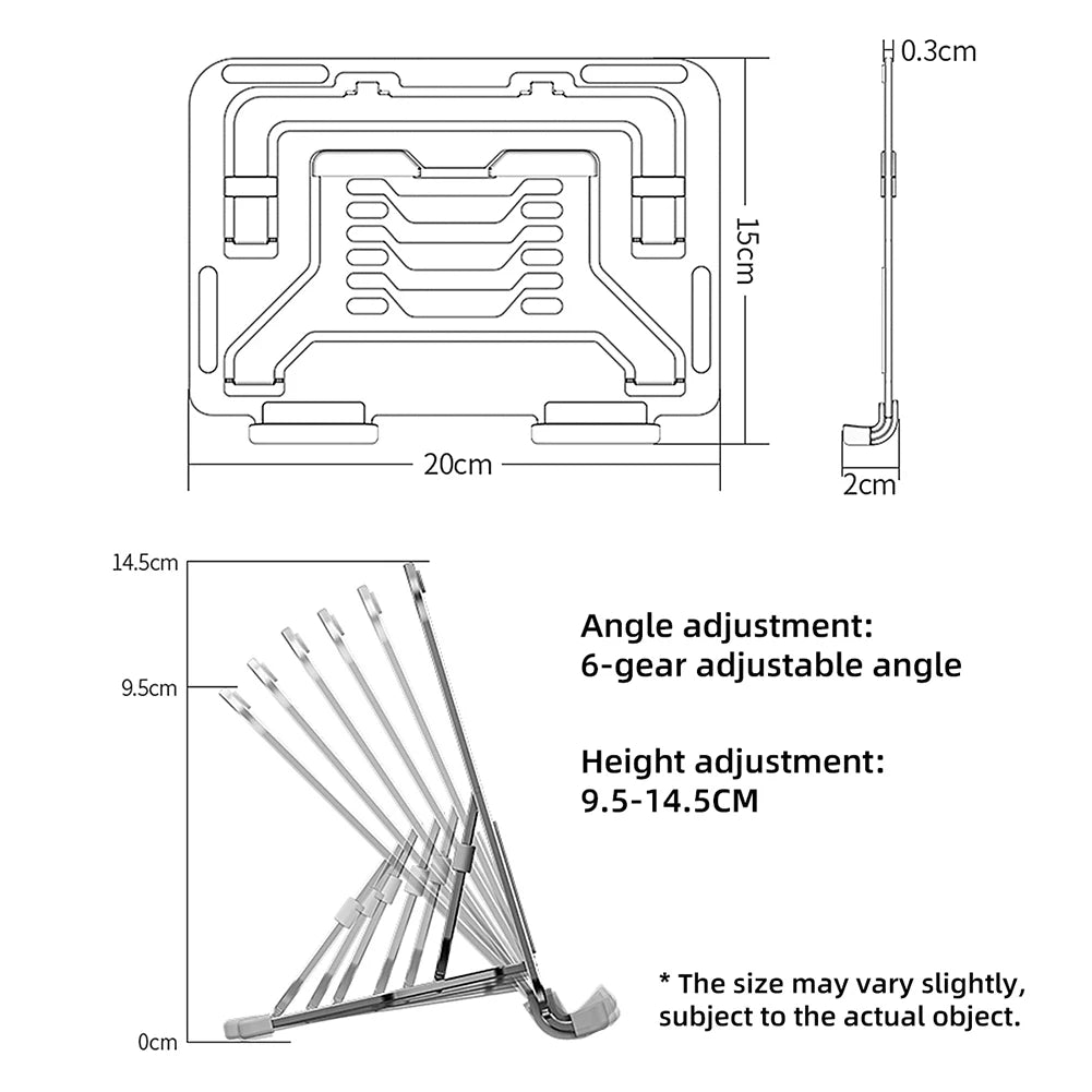 Laptop Stand Non-slip Hollow Out Desktop Laptop Holder Foldable Desktop Holder