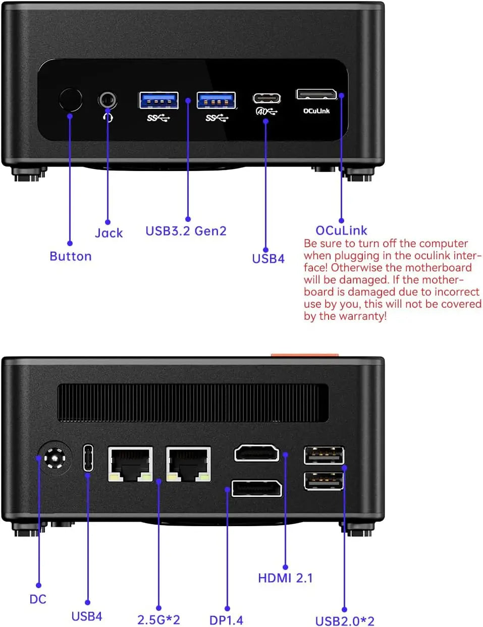 AOOSATR GEM12 Max Gaming Mini PC AMD Ryzen 7 8745HS
