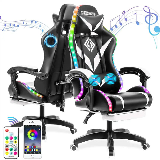 135 Degrees Gaming Chair RGB Light Office Chair Bluetooth Speaker Gamer Computer Chair